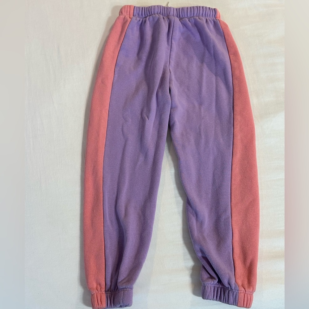 FabKids girls’ jogger sweatpants in pink and purple sz 6-7 - Picture 3 of 9